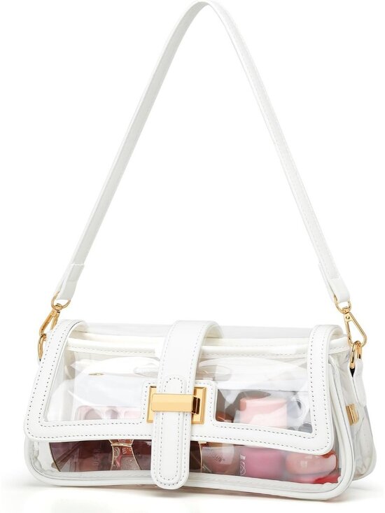 Handbags - Women's White Small Hobo Vegan Leather Mini Retro Clutch Crossbody Bag